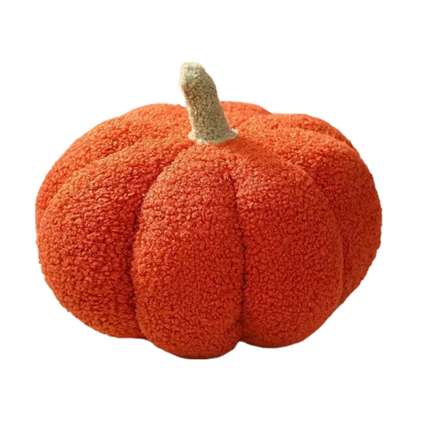 Throw Pillows Dark Orange Lamb Fleece Pumpkin Plush Toys For Decor 35Cm Cushions & Decorative Pillows