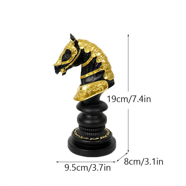 Figurine Chess Piece Knight Resin Living Room Desktop Decoration Gifts Sculptures & Figurines