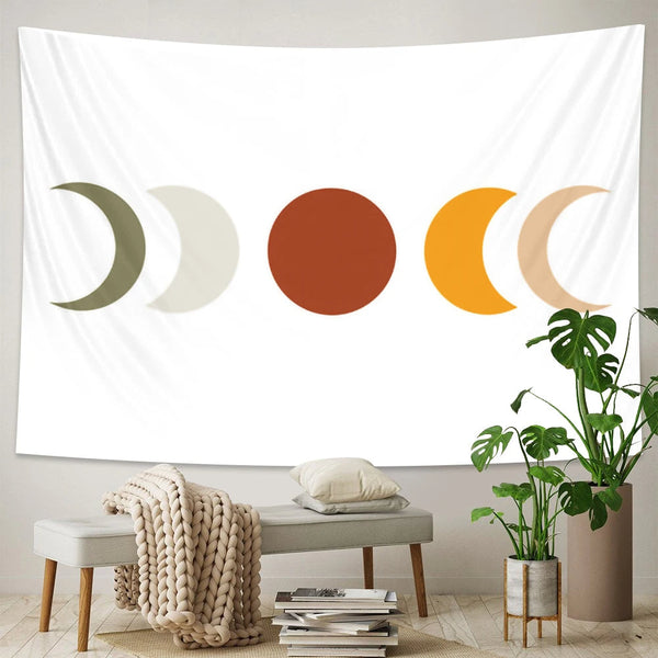 Tapestry Moon Phases 150X130cm Psychedelic Scene Art Bohemian Decorative Sheet Tapestries