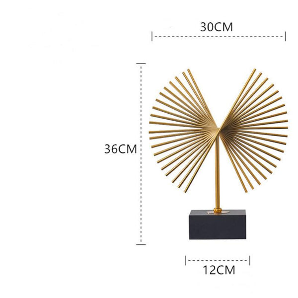 36Cm Gold Metal Tabletop Decor Modern Art Living Room Decorative Crafts Tabletop & Shelf Décor