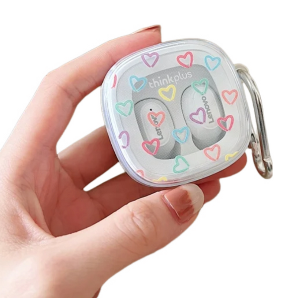 Earphone Case Colored Hearts For Lenovo Xt62 Tws Soft Tpu Transparent Cover Earbud Cases