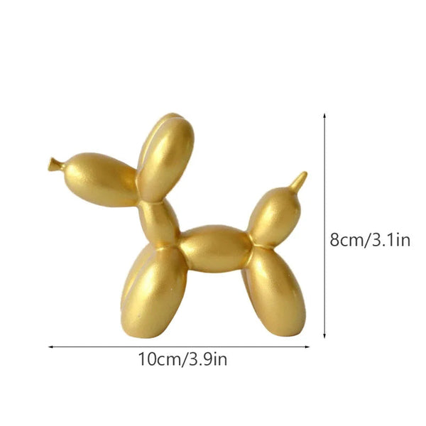 Figurine Nordic Balloon Dog Gold Small Resin Sculpture For Living Room Decor Sculptures & Figurines