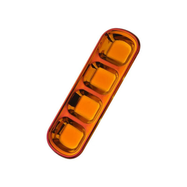 Red Rainbow Stainless Steel 4 Grid Seasoning Sauce Dish Kitchenware Plates