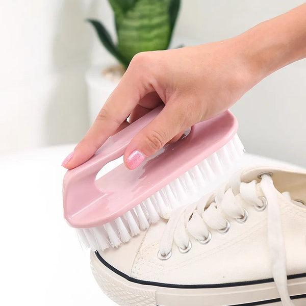 Laundry Brush Pink Long Multi Functional Cleaning Washing Flexible Scrub Tool Cleaning Brushes