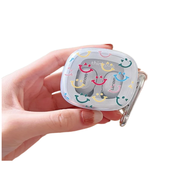 Earphone Case Colored Smiles For Lenovo Xt62 Tws Soft Tpu Transparent Headset Cover Earbud Cases