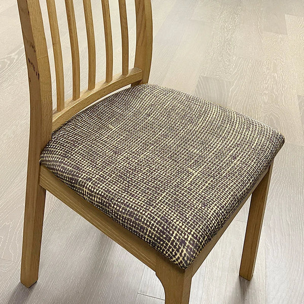 Chair Cover Dark Brown Corn Kennel Pattern Stretch Seat For Dinning Kitchen Slipcovers