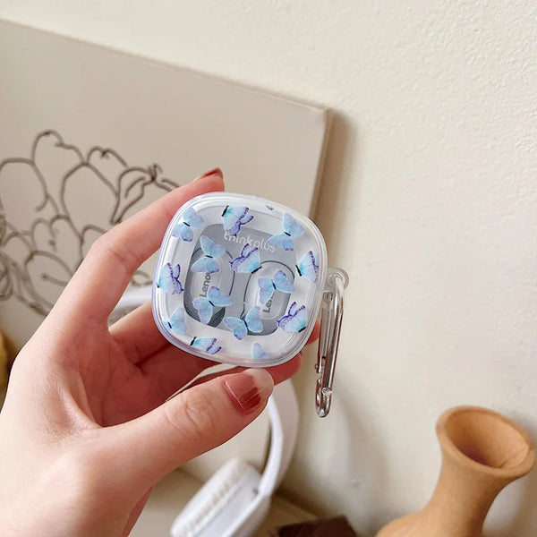 Earphone Case Light Blue Butterfly For Lenovo Xt62 Tws Soft Tpu Protective Cover Earbud Cases