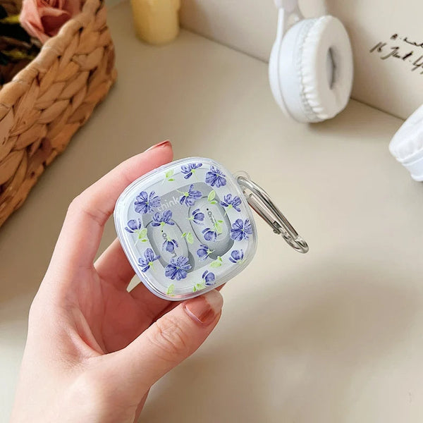 Earphone Case Violet Flower For Lenovo Xt62 Tws Soft Tpu Transparent Headset Cover Earbud Cases