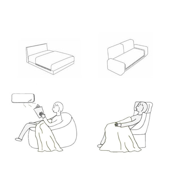 Gray Faux Cashmere Sofa Cover Nordic Style Knit Plaid Throw Blanket 127X172cm Blankets