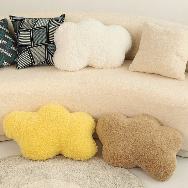 Plush Pillow Brown Cloud Shape Stuffed Soft Seat Cushion Room Decor Cushions & Decorative Pillows
