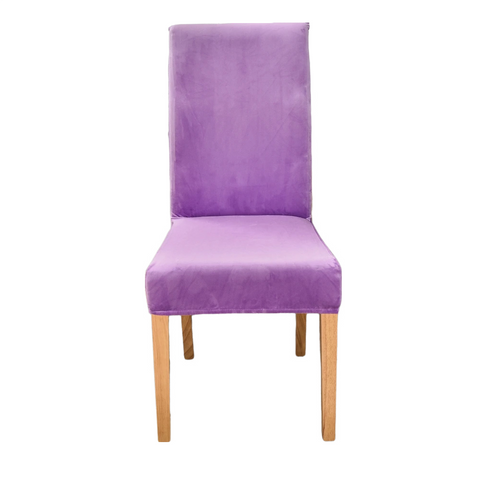 Cyan Velvet Plush Stretch Slipcover Elastic Spandex Chair Cover For Dining Room Kitchen Banquet Hotel Slipcovers