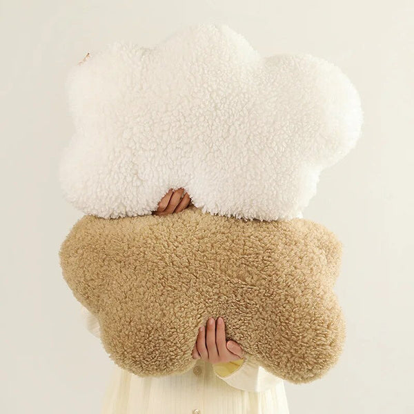 Plush Pillow Khaki Cloud Shape Stuffed Soft Seat Cushion Decor Cushions & Decorative Pillows