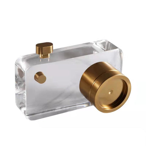 12Cm Crystal Camera Modern Desk Tabletop Decor Sculptures Figurines Sculptures & Figurines