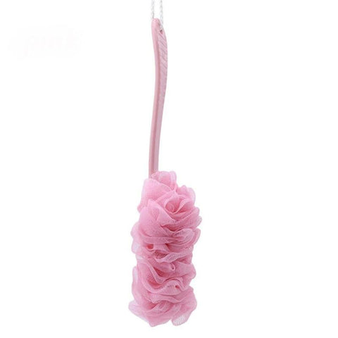 Long Handle Back Exfoliating Scrubber Sponge Pink Soft Mesh Bath Shower Accessory Exfoliators & Scrubs