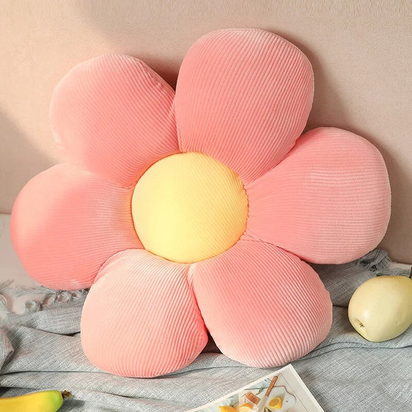 Plush Pink Flower Shape Stuffed Soft Pillow Seat Cushion For Decor 50 55Cm Cushions & Decorative Pillows