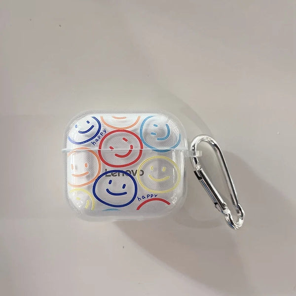 Earphone Case Colored Smiles For Lenovo Lp12 Tws Headphone Protective Box Earbud Cases
