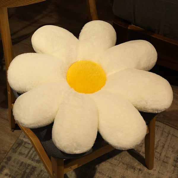 Plush Pillow White Flower Shape Stuffed Soft Cushion Room Decor 50Cm Cushions & Decorative Pillows