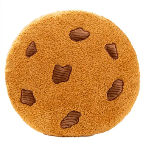 Plush Pillow Light Brown Chocolate Cookies Biscuit Shape Stuffed Soft Cushion Cushions & Decorative Pillows