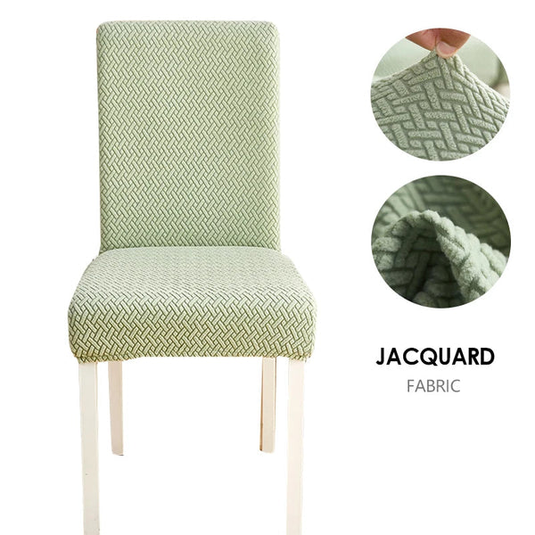 Chair Cover Cypress Green Small Knitted Design Anti Dirt Elastic Dining Room Kitchen Wedding Hotel Banquet Restaurant Slipcovers