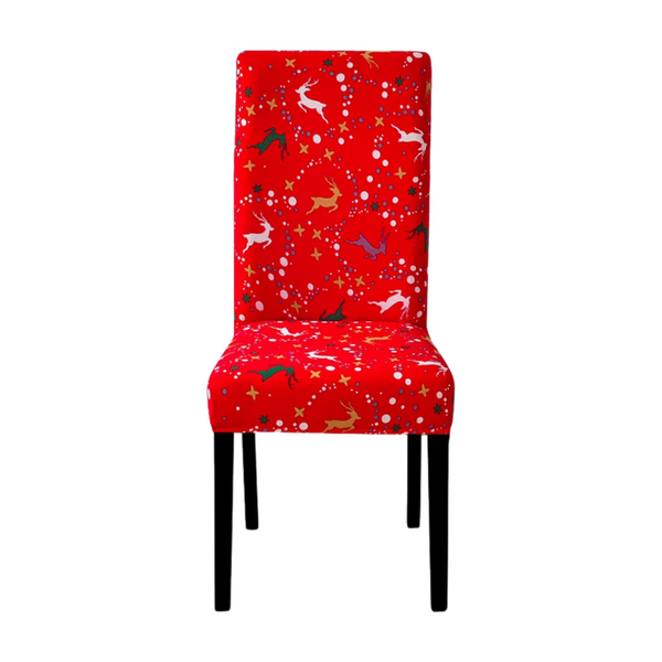 Chair Cover Red Christmas Deer Design Stretchable Dining Slipcover Furniture Slipcovers