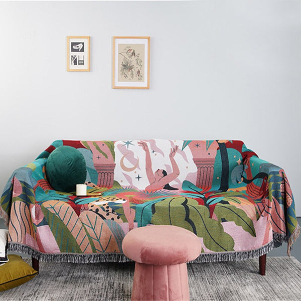 Blue Blanket Multi Function Forest Dancer Throw Sofa Covers Dust 160X220cm Blankets