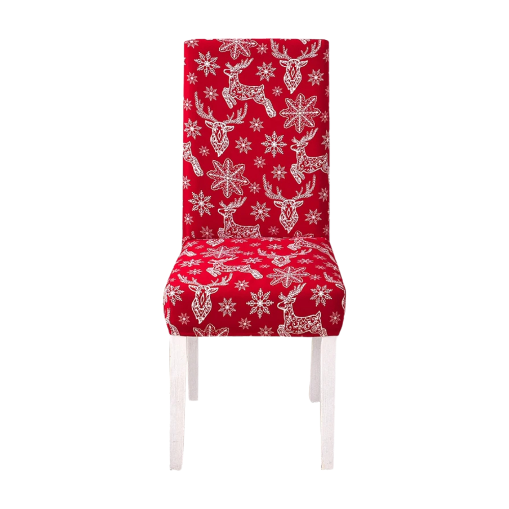 Chair Cover Red Christmas Snowflakes Design Stretchable Dining Slipcover Furniture Slipcovers