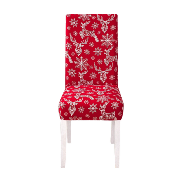 Chair Cover Red Christmas Snowflakes Design Stretchable Dining Slipcover Furniture Slipcovers
