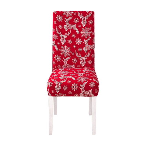 Chair Cover Red Christmas Snowflakes Design Stretchable Dining Slipcover Furniture Slipcovers