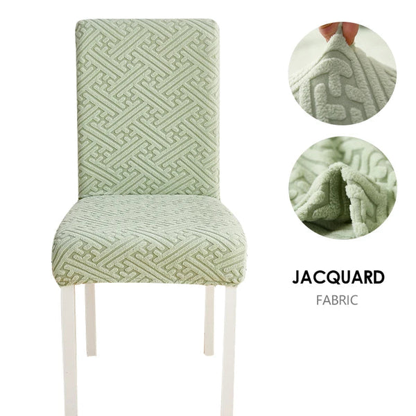 Chair Cover Cypress Green Puzzle Design Anti Dirt Elastic Material Slipcovers