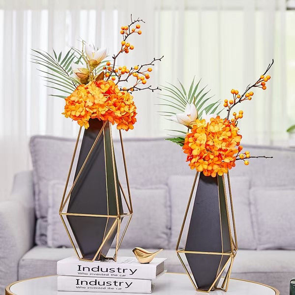 39Cm Gold Black Luxury Tabletop Decor Sculptures Figurines Sculptures & Figurines