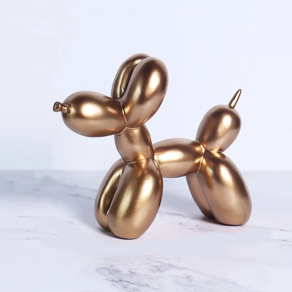 Figurine Nordic Balloon Dog Golden Resin Sculpture For Living Room Decor Sculptures & Figurines