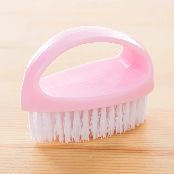 Laundry Brush Pink Multi Functional Cleaning Washing Flexible Scrub For Bathroom Kitchen Cleaning Brushes