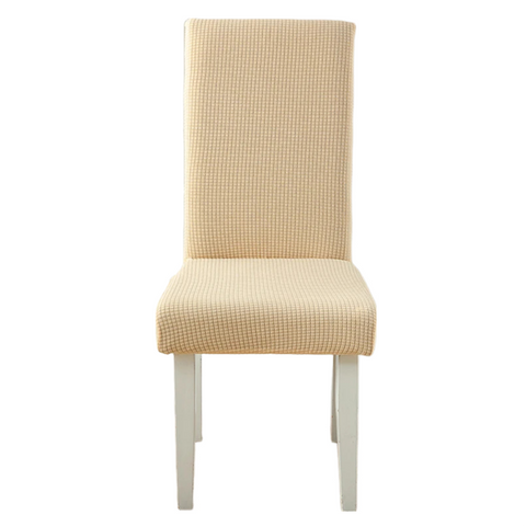 Chair Cover Beige Corn Kernels Waterproof Universal Size For Dining Room Slipcovers