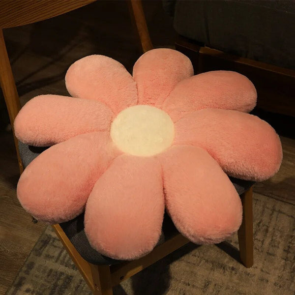 Plush Pillow Light Pink Flower Shape Stuffed Soft Seat Cushion Decor 50Cm Cushions & Decorative Pillows