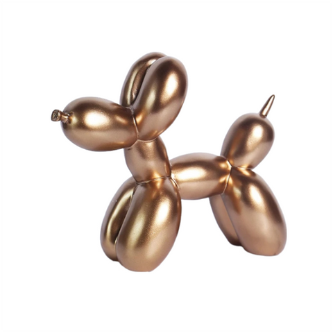 Figurine Nordic Balloon Dog Golden Resin Sculpture For Living Room Decor Sculptures & Figurines