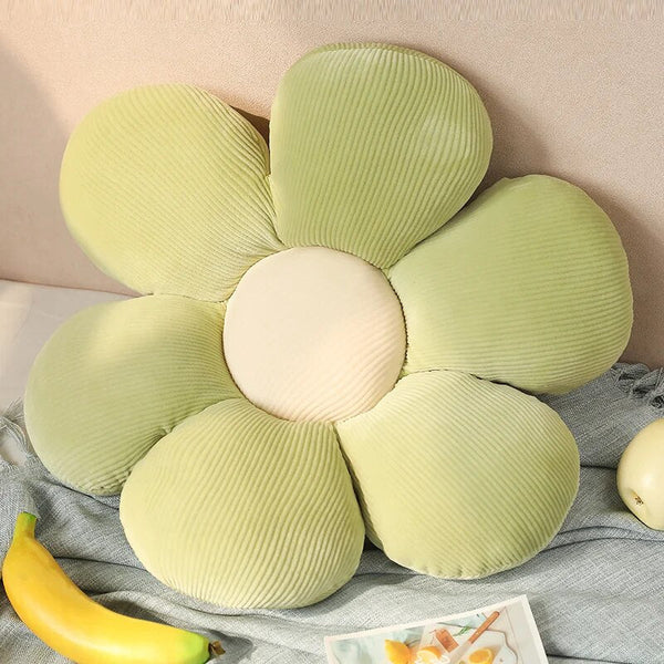 Plush Pillow Green Flower Shape Stuffed Soft Seat Cushion Decor 50 55Cm Cushions & Decorative Pillows