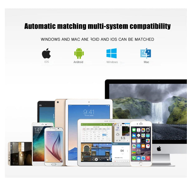 Bluetooth Keyboard Black Folding Ergonomic Portable Wireless Computer Laptop Keys Keyboards & Keypads