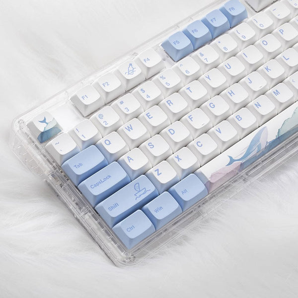 Keycap Keyboard Powder Blue 133 Keys Customised Sublimation For Mechanical Keyboards Keyboards & Keypads