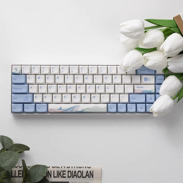Keycap Keyboard Powder Blue 133 Keys Customised Sublimation For Mechanical Keyboards Keyboards & Keypads
