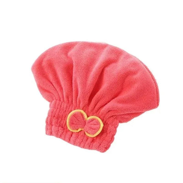 Hair Bonnets Red Microfibre Quick Drying Bath Towels For Womens Shower Hat Towels & Washcloths