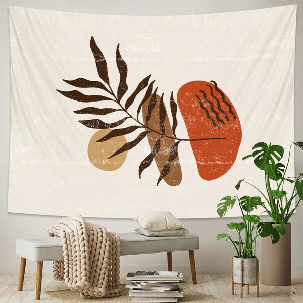 Tapestry Abstract Leaf 230X180cm Psychedelic Scene Art Bohemian Decorative Sheet Tapestries