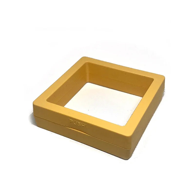 Veile Studios Jewelry Storage Set 10Pcs Yellow 3D Floating Display Case Stands For Box Jewellery Holders & Organisers