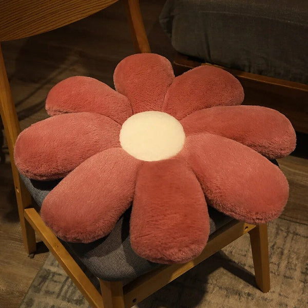 Cushions & Decorative Pillows Plush Dark Pink Flower Shape Stuffed Soft Pillow Cushion For Home Decor 50Cm
