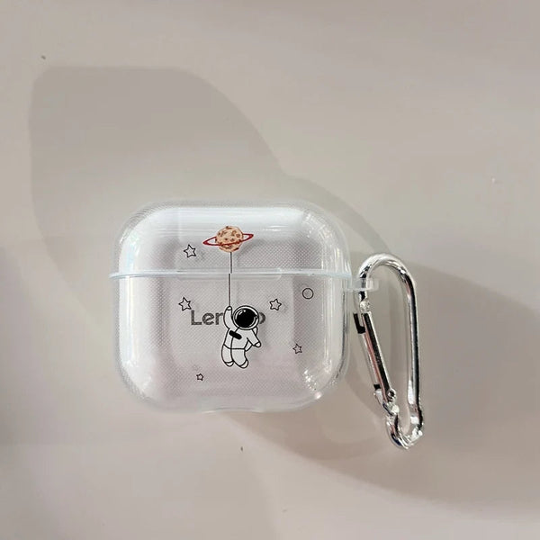 Earphone Case Floating Astronaut Planet For Lenovo Lp40 Pro Tws Headphone Earbud Cases