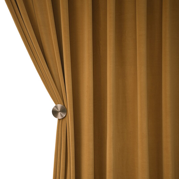150 Centimetre Mustard High Quality Modern Velvet Blackout Curtains Living Room Bedroom Dining Curtains & Drapes