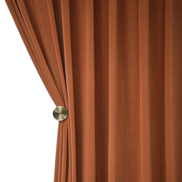 300Cm Orange High Quality Modern Velvet Blackout Curtains For Living Room Bedroom Dining Curtains & Drapes