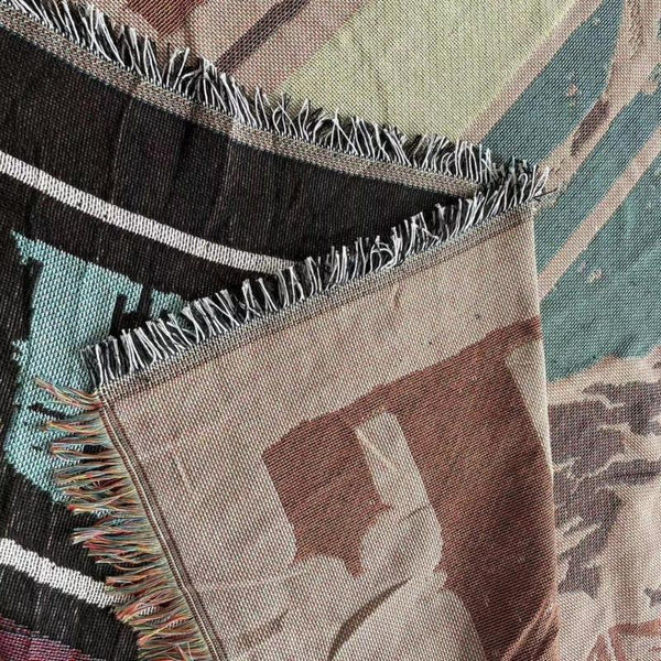 Wanderlust Campfire Throw Blanket Sofa Couch Bed Cover Outdoor Tapestry Tapestries