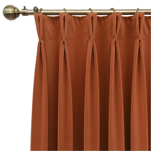 250 Centimetre Orange High Quality Modern Velvet Blackout Curtains For Living Room Bedroom Dining Drape Curtains & Drapes