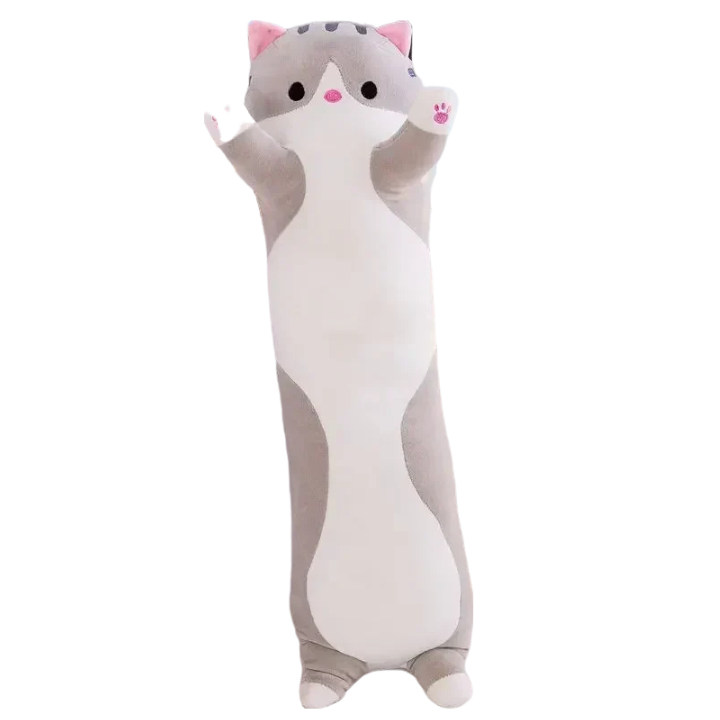 Side Sleeping Body Pillow Gray Husky Long For Children Adult Pillows