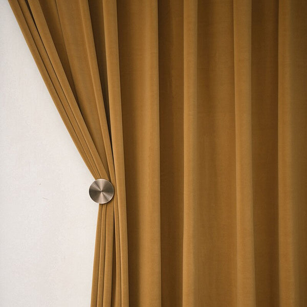 500 Centimetre Mustard High Quality Modern Velvet Blackout Curtains For Living Room Bedroom Dining Luxury Drape Curtains & Drapes
